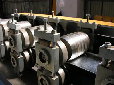Rollers of a roll-forming machine for steel sheet